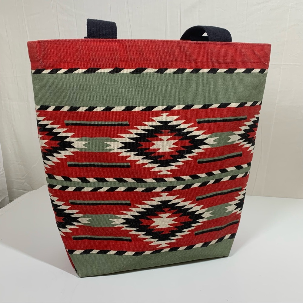 Design/West Berkeley Canvas‎ Aztec Shoulder Tote Bag Red Black Ivory Olive Green